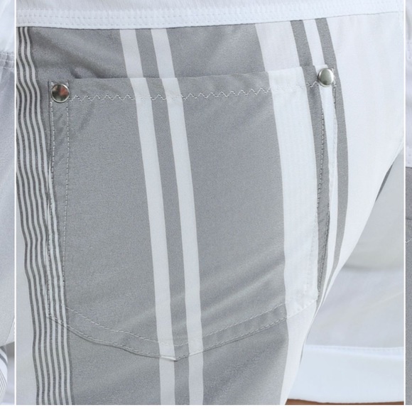 ❤️LULULEMON PLAY ALL DAY SHORT 3”-GROOVY STRIPE NIMBUS/WHITE-12❤️ - Picture 9 of 15